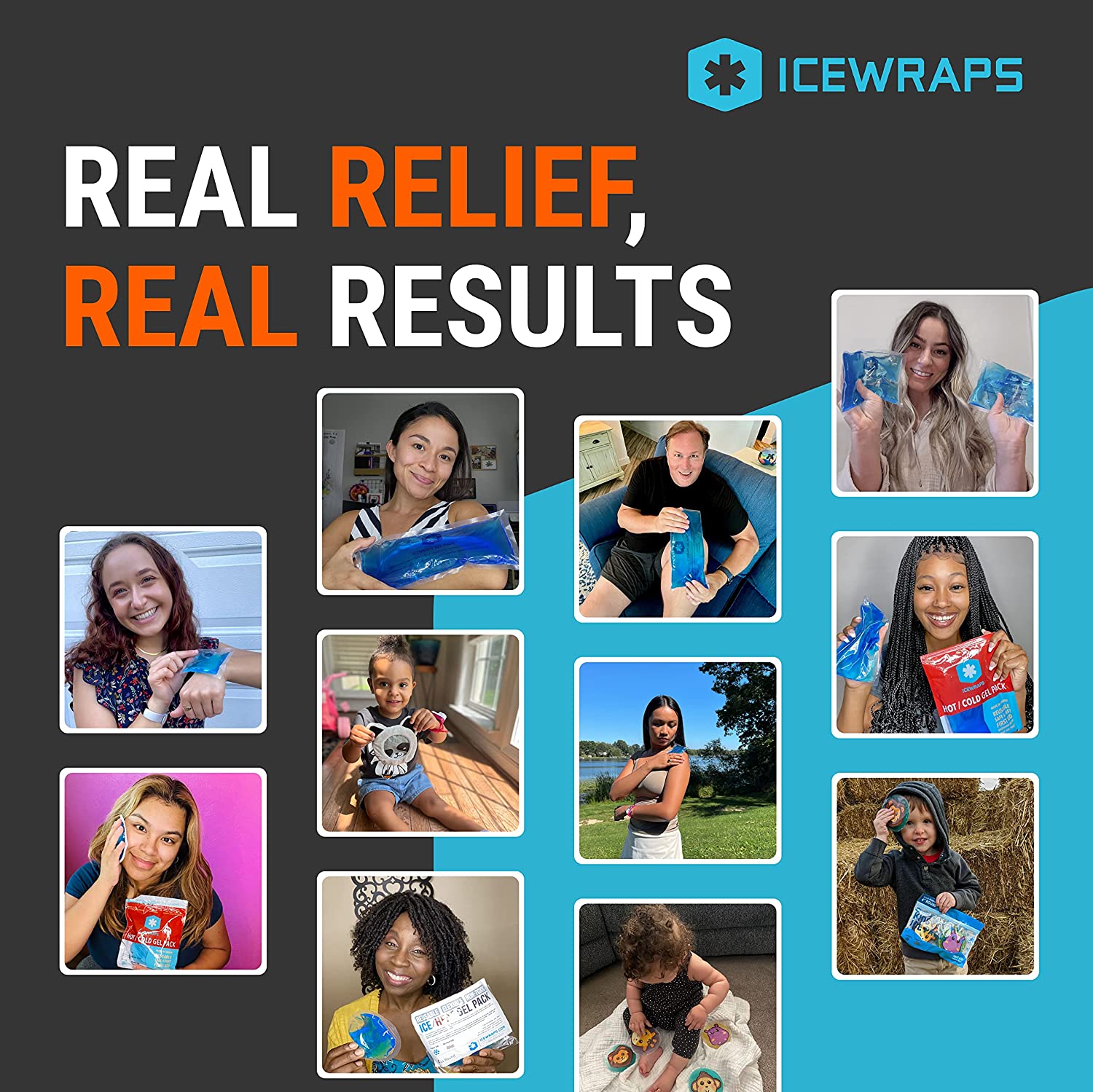 CEWRAPS Round Hot and Cold Gel Ice Packs Reusable - Image 5